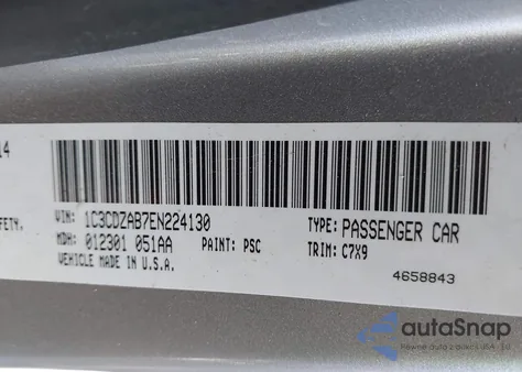 2014 Dodge Avenger Se z USA, uszkodzony, nr VIN 1C3CDZAB7EN224130